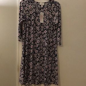 New with tags, navy and pink floral dress